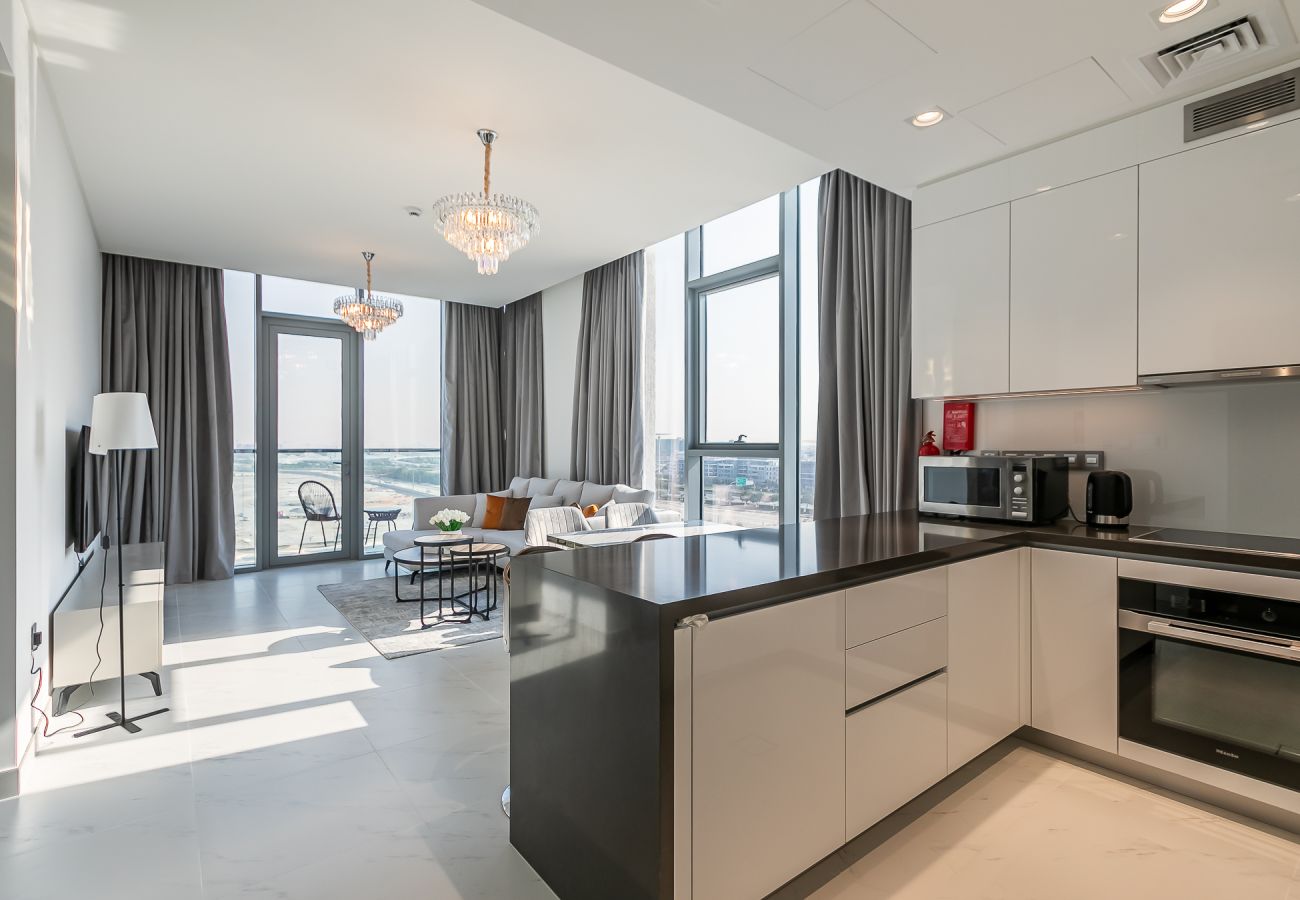 Apartment in Dubai - Lagoon-Facing 1BR Apartment | Residences 14, District One