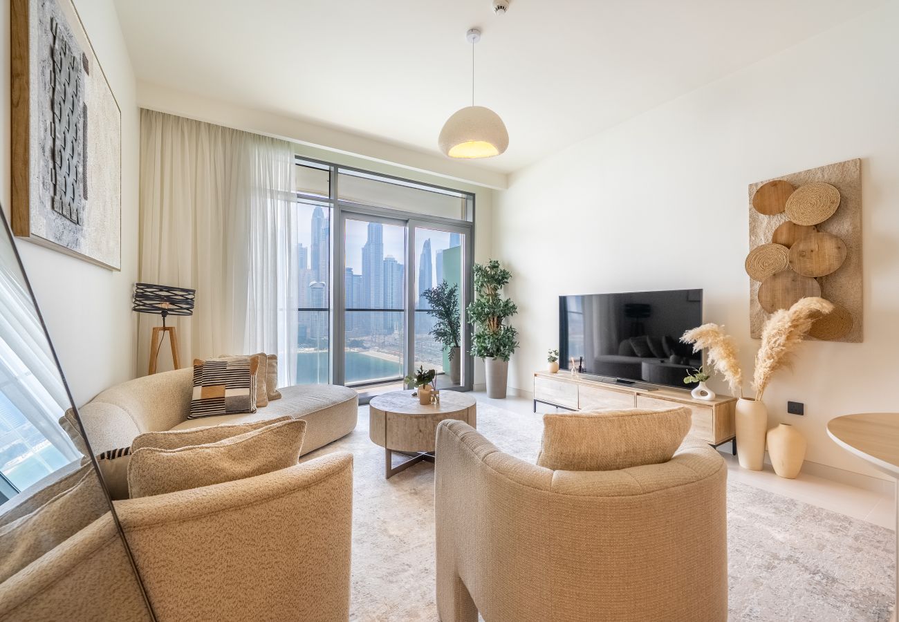 公寓 在 Dubai - Boho-Chic 2BR with Stunning Sea Views | Marina Vista – Emaar Beachfront